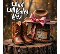 Boots or Bows Gender Reveal Guest Book - Rustic Baby Shower Keepsake for Guests’ Wishes & Photos: Country Western & Pink Bow Theme Sign-In Memory Book for Baby’s Gender Reveal Party - Boy or Girl Celebration