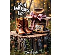 Boots or Bows Gender Reveal Hardcover Guest Book - Rustic Baby Shower Keepsake for Guests’ Wishes & Photos: Country Western & Pink Bow Theme Sign-In ... Gender Reveal Party - Boy or Girl Celebration