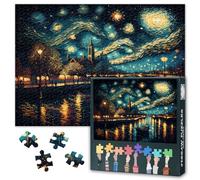 Boots - Puzzle da 1000 pezzi per adulti, 70 x 50 cm, motivo notte stellata, gioco di puzzle difficile e impegnativo per la decorazione della parete del soggiorno