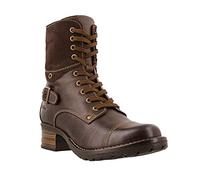 Boots Stivaletti Stivali Donna Scarpe Donna Moda Casual Tacchi Quadrati Stivaletti Corti Slip On (39,Marrone)