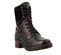 Boots Stivaletti Stivali Donna Scarpe Donna Moda Casual Tacchi Quadrati Stivaletti Corti Slip On (40,Nero)