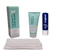 Boots Witch Hazel Clearing and Nutriente Hot Cloth Cleanser 100ml con balsamo labbra originale gratuito