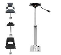 Bootssitz-Sockel - Kombination Aus Bootssitz | Verstellbare Stuhlbasis, Robuste Konstruktion, Drehbare Montageplatte, Ideal Für Angler, Freizeitboote, Oder Marine-Einrichtung Mit Flexiblem Sitzkomfort