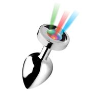 Booty Sparks - plug anale luminoso - grande (argento)