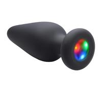 Booty Sparks Silicone Light-Up Anal Plug Small Black