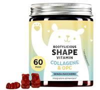 Bootylicious Shape Vitamins Peptidi di Collagene VERISOL e OPC - Integratore Antietà per Pelle Luminosa e Idratata - Vitamina C ed E - 60 pezzi - Senza Zucchero - Bears with Benefits