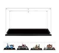 BOOVAX Teca Vetrina per Lego 10269/10298/10325/10275, Acrilico Trasparente Vetrina Collezione Espositiva per [Harley-Davidson/Vespa 125/Baita Alpina/Casa degli Elfi] - 40x20x25cm