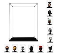 BOOVAX Teca Vetrina per Lego Casco , Acrilico Trasparente Vetrina Collezione Espositiva per Lego 75277 / 75276 / 75304 / 76165 / 76187 / 75349 / 75350 / 75351 - 20x20x24cm