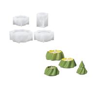 BOOWAN NICOLE Stack Christmas Tree Jesmonite - Stampo in silicone per albero di Natale, per decorazioni natalizie (SH1107)