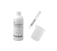 BOOWAN NICOLE Vernice acrilica lucida, inodore, per alimenti, resistente al calore, non stinge, impermeabile, per cemento, gesso, artigianato, candele, argilla, con pennello e SIL (ST54)