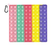 BOOWEN Pop It 10x10 Silicone Push Bubble Fidget Toy 20CM Giocattolo Sensoriale da Spremere Poppit Matematica Educativo Gioco Adatto per la Scuola Adulti e Bambini