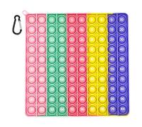 BOOWEN Pop It 10x10 Silicone Push Bubble Fidget Toy 20CM Giocattolo Sensoriale da Spremere Poppit Matematica Educativo Gioco Adatto per la Scuola Adulti e Bambini