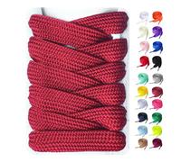 Booyckiy 2 paia di lacci per scarpe da ginnastica, 15 mm di larghezza, Borgogna (2 paia), 47inch(120cm)