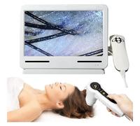 BOOZXCV Analizzatore di della Pelle, rilevatore di Cuoio capelluto da 10,1 Pollici con Due Lenti 50x 200x, confronto a Quattro Griglie e Imaging 1080p per Salone di Bellezza