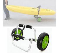 BOOZXCV Carrello Pieghevole per Kayak, Canoe e Paddleboard, Carrello Porta-imbarcazioni Resistente con Ruote Larghe, Trasporto per Sport Acquatici Allaperto
