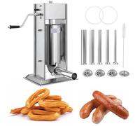 BOOZXCV Insaccatrice per Salsicce in Acciaio Inossidabile, 2 in 1 Macchina per Salsicce Verticale/Macchina per Churro Spagnola Macchina per Churro Commerciale, 5L (5L)