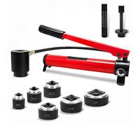 BOOZXCV Kit cacciavite per punzone a Foro Singolo con 6 matrici (22-60 mm) Set di taglierine per Fori per condotti elettrici da 10 tonnellate Kit di Strumenti Perforatore 16~51 mm (22~60mm)