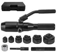 BOOZXCV Kit Manuale per punzonatrice idraulica con 6 matrici, punzoni da 22,5 mm a 61,5 mm, punzonatrice per lamiera Metallica per scatole di distribuzione