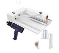 BOOZXCV Macchina da Taglio per sigillatura Avvolgente, 9 Temperature Regolabili, apparecchiature per termosaldatura termoretraibile Manuale, per scatole di Libri Alimentari 45 cm / 17,7" (60cm)