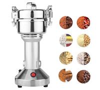 BOOZXCV Mulino Elettrico ad Alta velocità per Cereali in Acciaio Inossidabile, Macinatore Elettrico per Spezie, Erbe, Cereali, caffè, Riso, Mais, Sesamo, Soia, Farina in Polvere