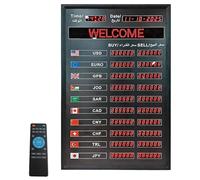 BOOZXCV Pannello Digitale a LED per la visualizzazione dei Tassi di Cambio - Display elettronico a 10 Righe con Telecomando, Funzione di aggiornamento temporizzato e Memoria
