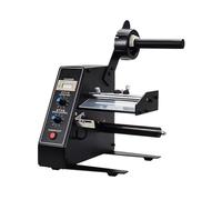 BOOZXCV Pelatrice Automatica per Etichette, induzione Intelligente, metodi di pelatura Multipli, Regolazione Lunghezza/velocità, 25-75 mm, 1-8 m/min, con deflettore Trasparente