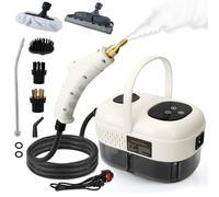 BOOZXCV Pulitori a Vapore 2500w, Vaporiera Portatile per Carta da Parati con 3 testine, Smart Touch, Serbatoio dell'Acqua da 1,2 Litri, Pulitore a Vapore Portatile ad Alta Pressione (White)