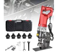 BOOZXCV Punzone Idraulico Elettrico Strumento Idraulico per forare 8,5-20,5 mm Strumento per forare Idraulico Scavatore di Fori con 5 matrici per Piastre di Ferro, Rame, Alluminio