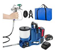 BOOZXCV Spruzzatore di Vernice airless Portatile da 1,2 Litri, spruzzatrice di Vernice Ricaricabile da 500 W, Regolabile a 6 velocità/la Portata è 1,1 l/min/Pressione Massima 15 MPa, con