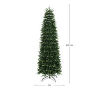 BOP Albero di Natale Slim Enea, in PE Real Touch e PVC, Folto e Molto Realistico