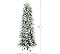 BOP Albero di Natale Slim Innevato Enea, in PE Real Touch e PVC Molto Realistico