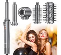 Bopcal Hair Styler 5 in 1 Asciugacapelli - Professionale Phon Capelli，Arricciacapelli Automatico 32MM, Spazzola Aria Calda con Milioni Ionico, Volumizzant, Liscio, Regali 892-B