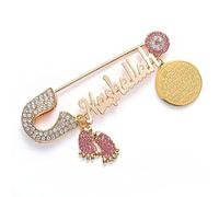 bopely Muslim Islam Ayatul Kursi Mashallah Turkish Evil Eye Inassenza Spira in Acciaio in Acciaio Pin per Bambino Bambina Ragazzo