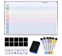 BOPHIS Agenda settimanale magnetica cancellabile - Lavagna bianca settimanale - Lavagna magnetica cancellabile per menù e spesa