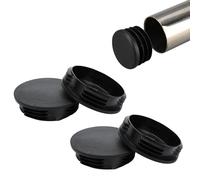 BOPOREAE Confezione da 4 tappi per fori in plastica a coste con diametro esterno da 100 mm, tappi rotondi per tubi in metallo a coste, tappi per finitura mobili e recinzioni, tappi per tubi in