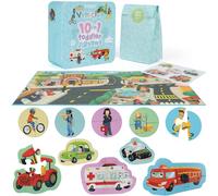 Bimbo Puzzle 10 IN 1 Veicoli Pedagogico Gioco da Tavolo Bambini boppi