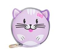 boppi Tiny Trekker Portamonete portachiavi da viaggio piccolo borsellino da viaggio borsetta portachiavi con zip (Gatto Viola)