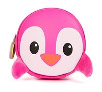 boppi Tiny Trekker Portamonete portachiavi da viaggio piccolo borsellino da viaggio borsetta portachiavi con zip - Pinguino Rosa