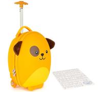 boppi Tiny Trekker Trolley Bagaglio a Mano Per Bambini Con Ruote e Manico Regolabile - Valigia Bagaglio a Mano Rigida Piccola da Cabina Asilo Scuola e Viaggio 17L - Cane
