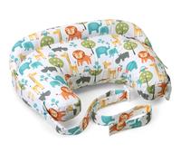 Boppy Cuscino Allattamento Deluxe, Supporto per Allattamento al Seno e con Biberon, Forma Ergonomica con Supporto per Mamma e Bambino, Imbottitura Piena, Sfoderabile e Lavabile in Lavatrice, 0M+