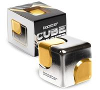 Bopster Fidget Cube Spinner | Spinner da mano in metallo anodizzato | Giocattolo sensoriale e antistress per bambini e adulti | ADHD, ADD, Autismo | Argento/Oro