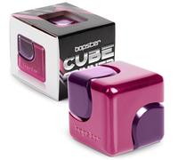 Bopster Fidget Cube Spinner | Spinner da mano in metallo anodizzato | Giocattolo sensoriale e antistress per bambini e adulti | ADHD, ADD, Autismo | Rosso/Viola