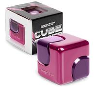 Bopster Fidget Cube Spinner | Spinner da mano in metallo anodizzato | Giocattolo sensoriale e antistress per bambini e adulti | ADHD, ADD, Autismo | Rosso/Viola