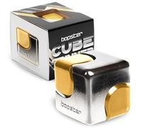 Bopster Fidget Cube Spinner | Spinner da mano in metallo anodizzato | Giocattolo sensoriale e antistress per bambini e adulti | ADHD, ADD, Autismo | Argento/Oro