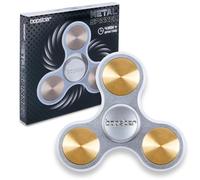 bopster Spinner in metallo | Spinner portatile tri-fidget per bambini e adulti | 4+ minuti di tempo di filatura, 73 g | Giocattolo da scrivania liscio per gestione dello stress, concentrazione |