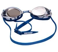 BOR NTO Swim Adulti Freedom Mirrored Triathlon - Occhialini da Nuoto a Specchio Rivestito con Libero Protezione Fall, Unisex, Erwachsenen-Schwimmbrille Freedom Mirrored, Dunkelblau, M