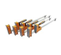 Bora 4 morsetti paralleli per la lavorazione del legno, confezione da 4 pezzi 2 x 45,7 cm più 2 x 61 cm morsetto parallelo set morsetto bar morsetto 499 kg forza di serraggio Bar Clamp Set 571450I