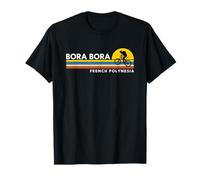 Bora Bora French Polynesia Vintage Retro Souvenirs Biking Maglietta