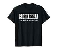 Bora Bora French Polynesia Vintage Retro Souvenirs Maglietta