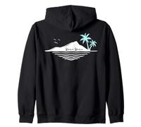 Bora Bora Palme Isola Spiaggia Polinesia Figi Tahiti Regalo Felpa con Cappuccio